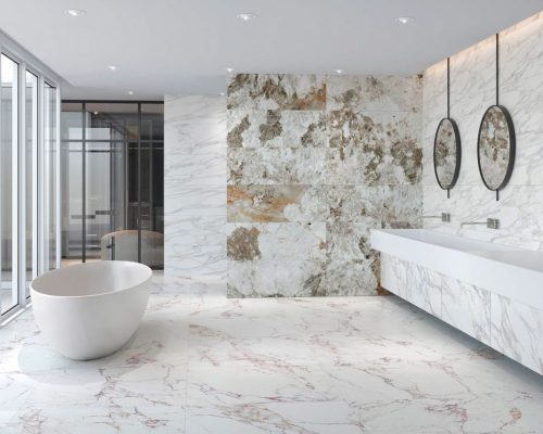 Natral Stone Usage In Living Room